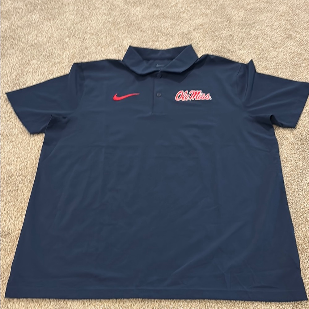 Nike Navy Blue Ole Miss Polo Shirt